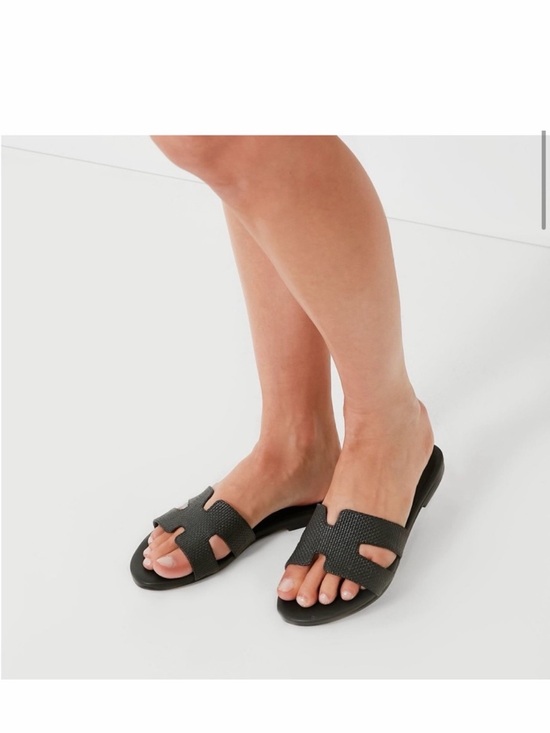 French Sole Shoes - 🔥 Designer French Sole Black Woven Slide Sandals